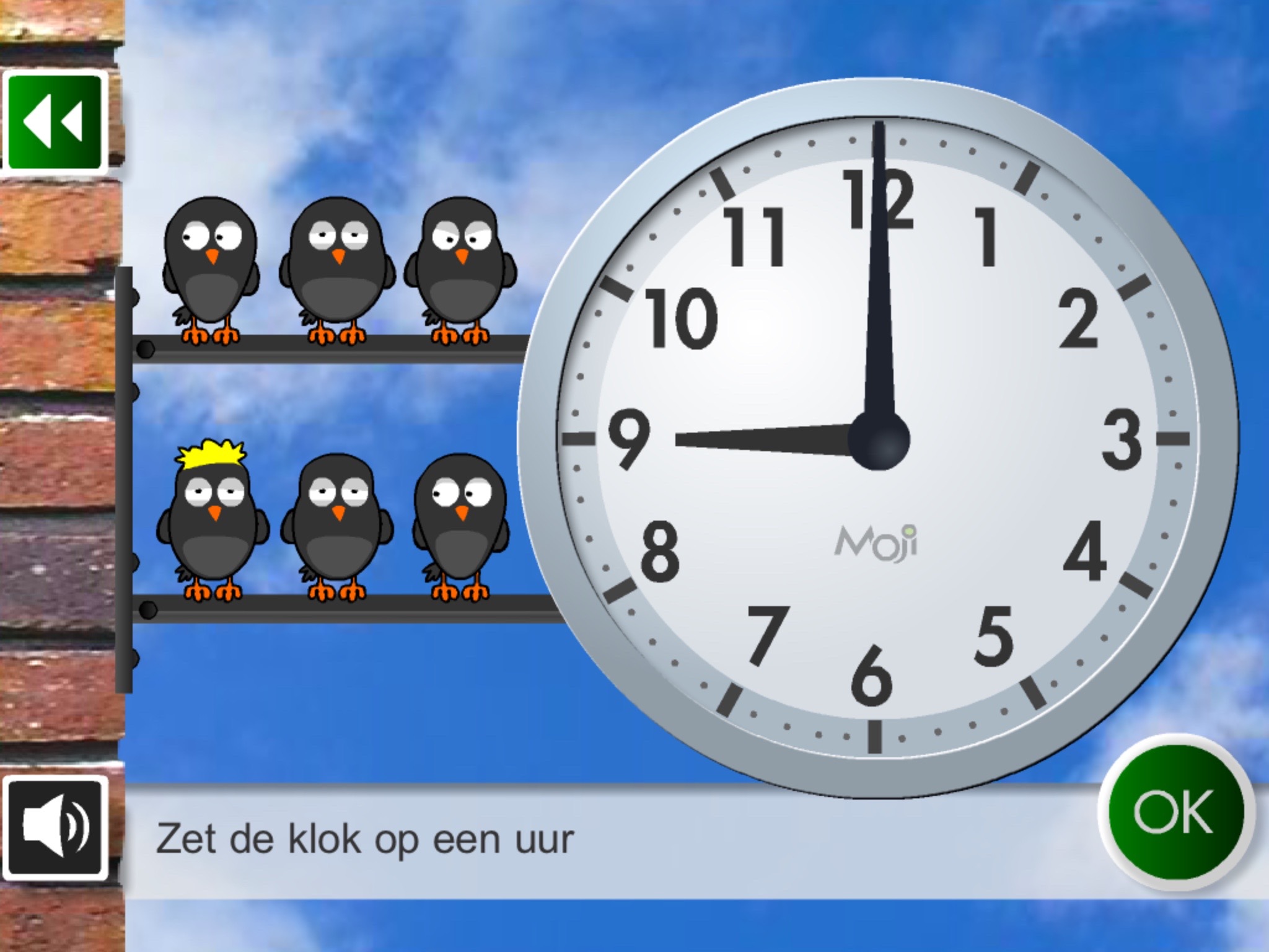 Kleuters digitaal! Moji Kloktrainer - Leer Klok Kijken - Kleuters digitaal!