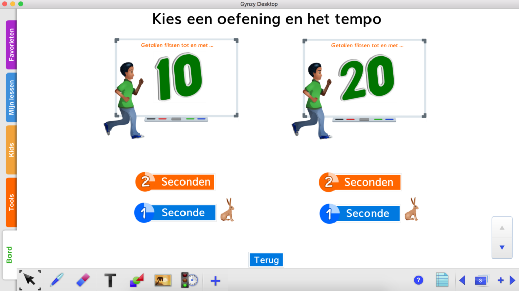 Kleuters digitaal! Bewegend de cijfers met Gynzy leren! - Kleuters
