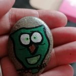 Naar buiten voor happy stones!